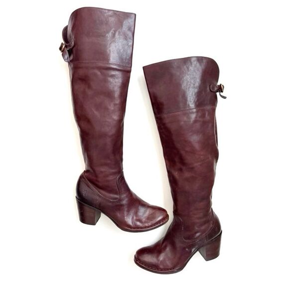 Frye Lucinda Over-The-Knee Genuine Leather Boots. - Picture 3 of 11
